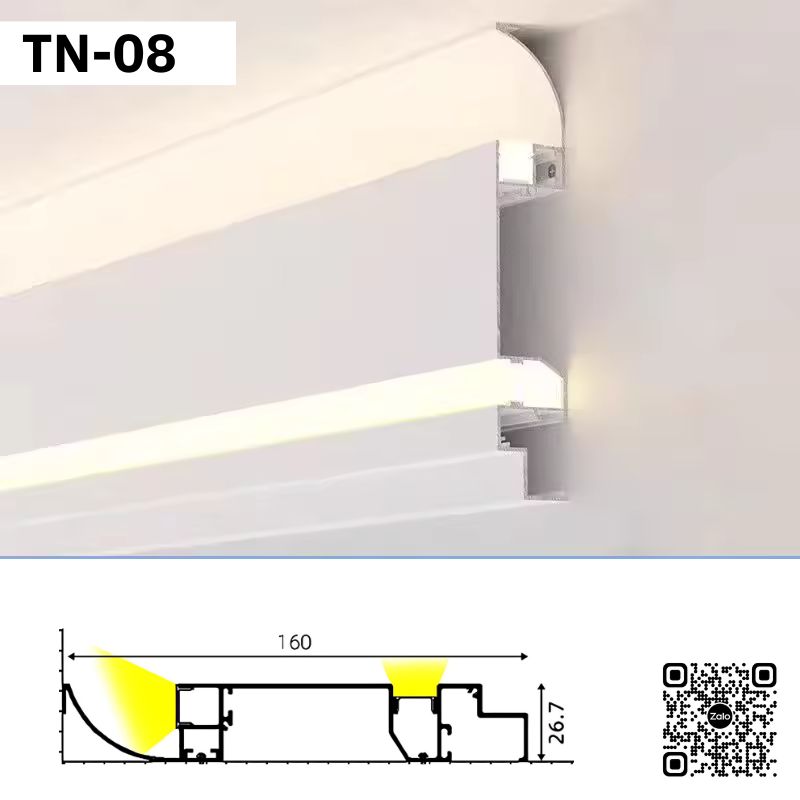 Thanh Nhôm Phào Chỉ Hắt Trần Lắp Nổi 3m | TN-08